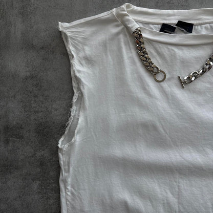 DIESEL DISTRESSED CHAIN TOP | O/S, Black