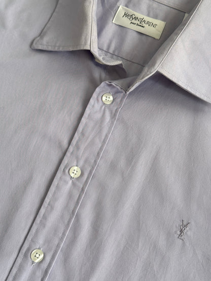 Yves Saint Laurent Pour Homme 2000s Cotton Logo Dress Shirt - XL