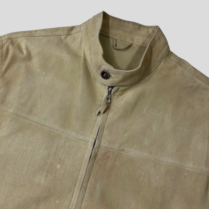 CP Company 00’s Suede Leather Harrington Work Jacket - M | Default Title, Cream