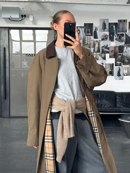 Burberry 1990s Cotton Field Trench Coat - XL/XXL