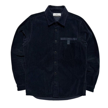 Stone Island Navy Heavy Corduory Shirt
