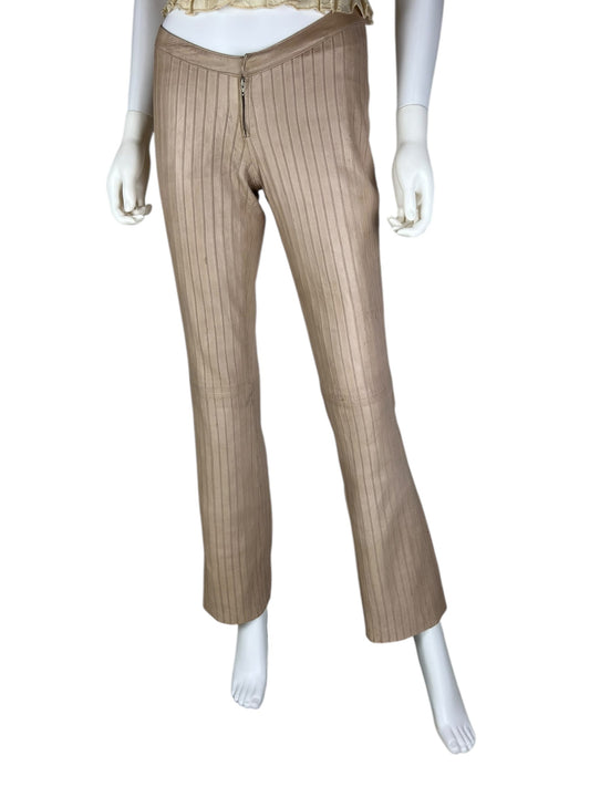 Gucci F/W 1999 leather pinstripe trousers Tom Ford era