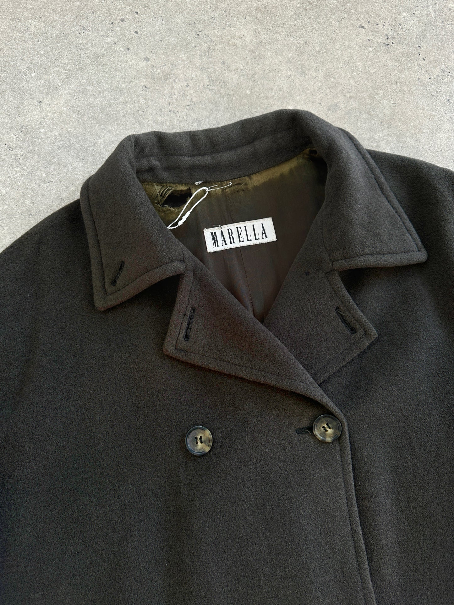 Marella Virgin Wool Double Breasted Coat - L/XL