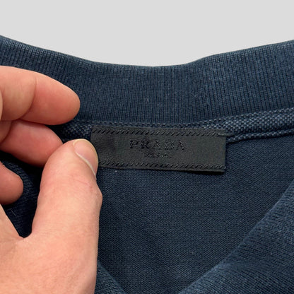 Prada Milano 2017 Navy Red Tab Polo - L/XL | Default Title, Multicoloured