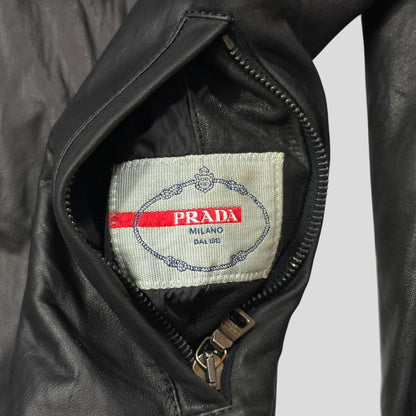 Prada Sport 2010 Reversible Leather + Micro Check Nylon Jacket - IT52 | Default Title, Multicoloured
