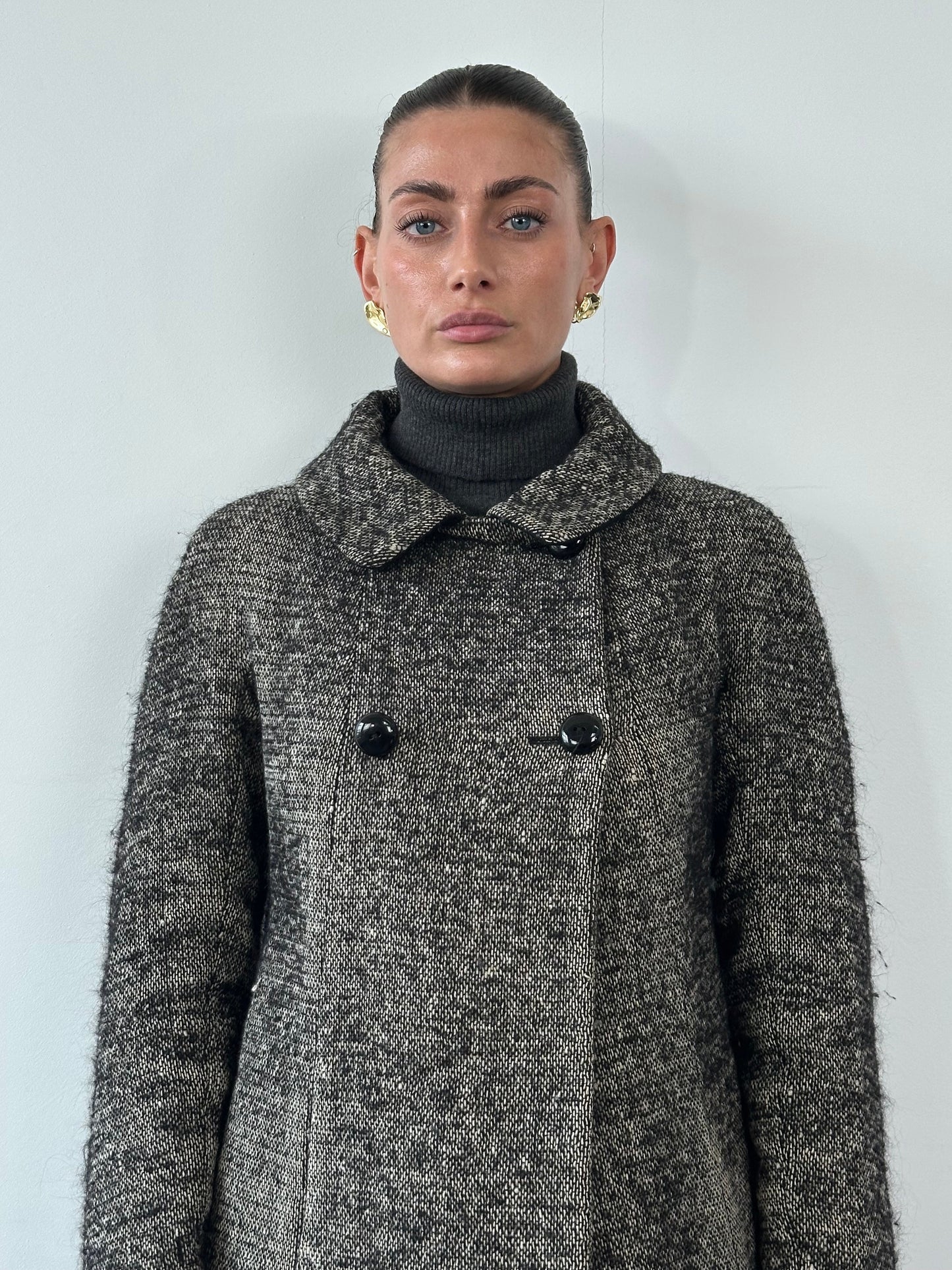 Max Mara Studio Wool Woven Coat - S