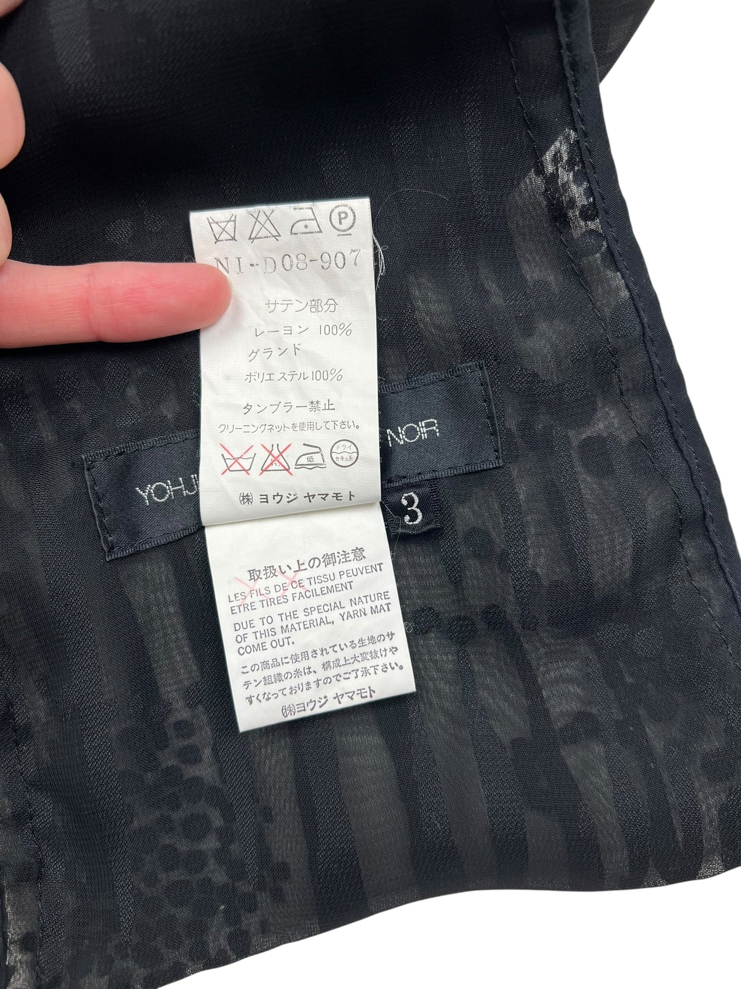 Yohji Yamamoto AW 1997 sheer dress