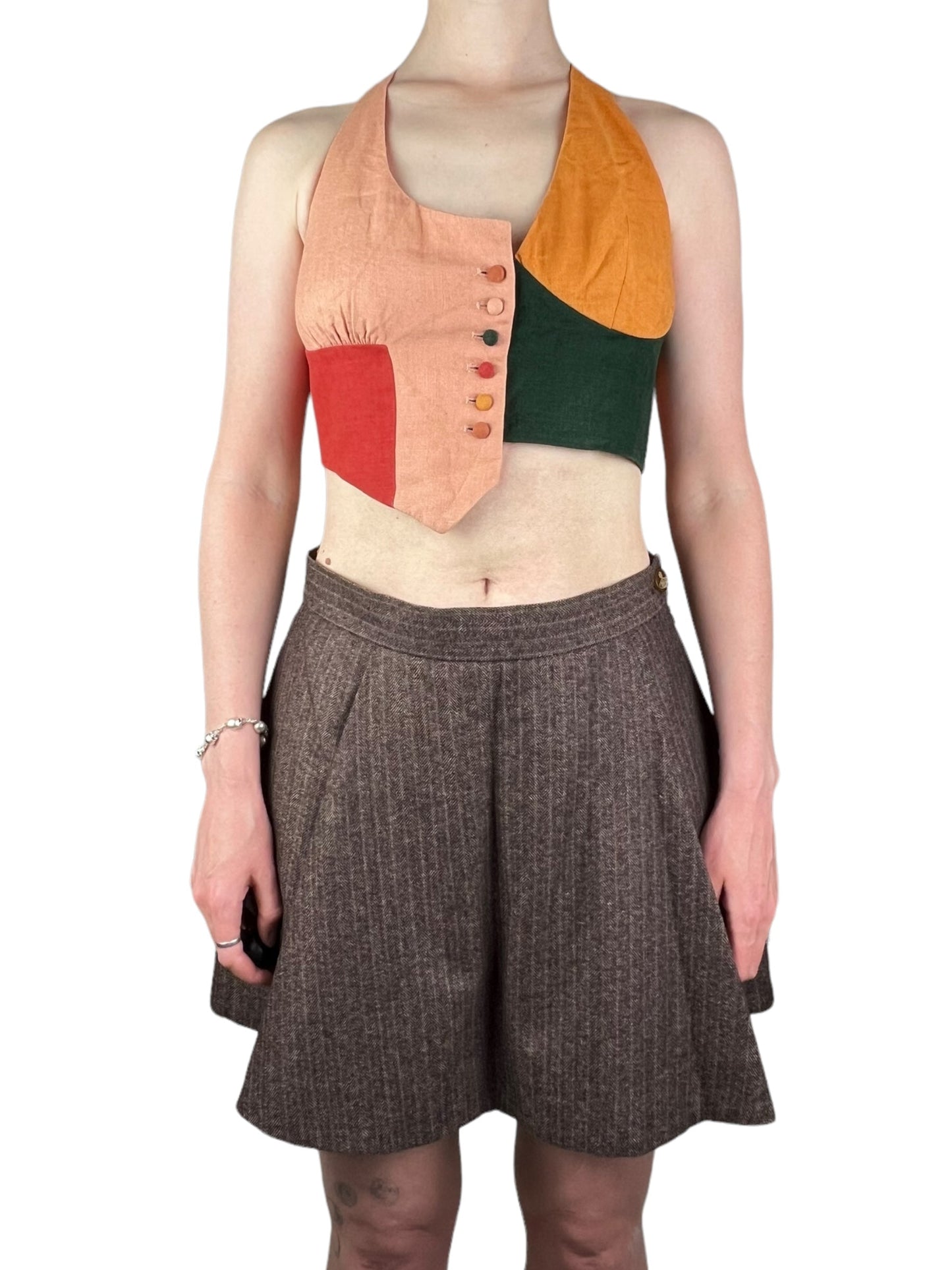 Moschino early 1990s corset style waist coat