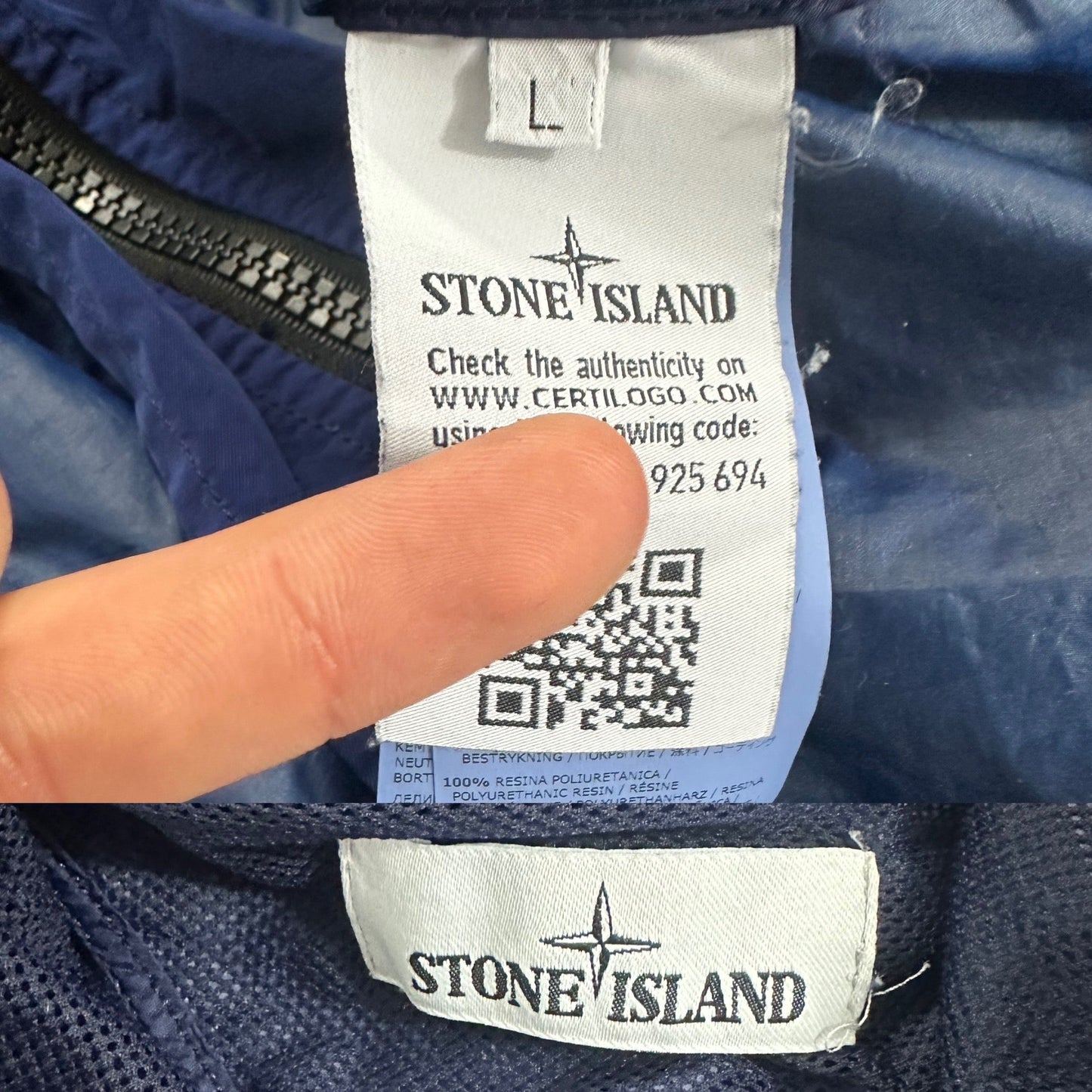 Stone Island Weft Nylon Metal Watro Zip Up Jacket