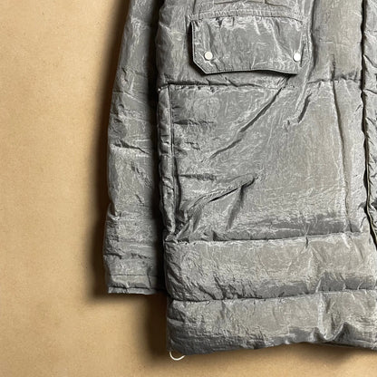 A/W 2000 Paul Harvey Steel Grey Pure Metal Shell Hooded Parka