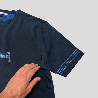 Stone Island SS03 Sublimation Acid Print Marina Logo T-shirt - XL (L) | Large, Blue