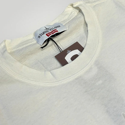 Stone Island x Supreme AW/20 Embroidered Logo Spellout T-shirt L BNWT