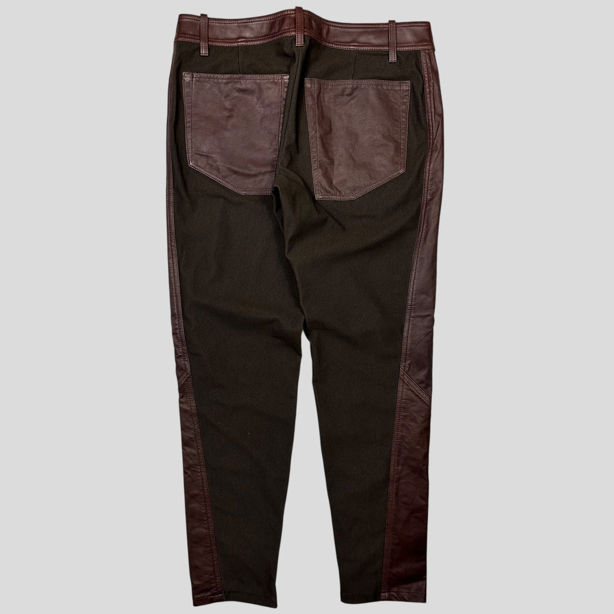 Issey Miyake 2003 Leather Moto Trousers - 3 (S) | W30, Brown