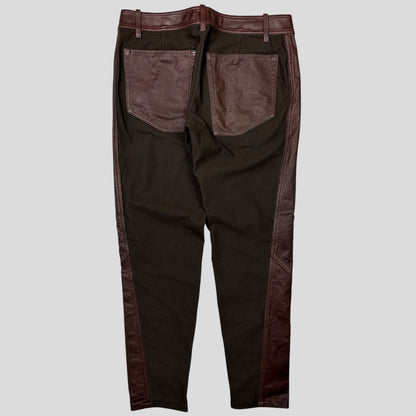 Issey Miyake 2003 Leather Moto Trousers - 3 (S) | W30, Brown