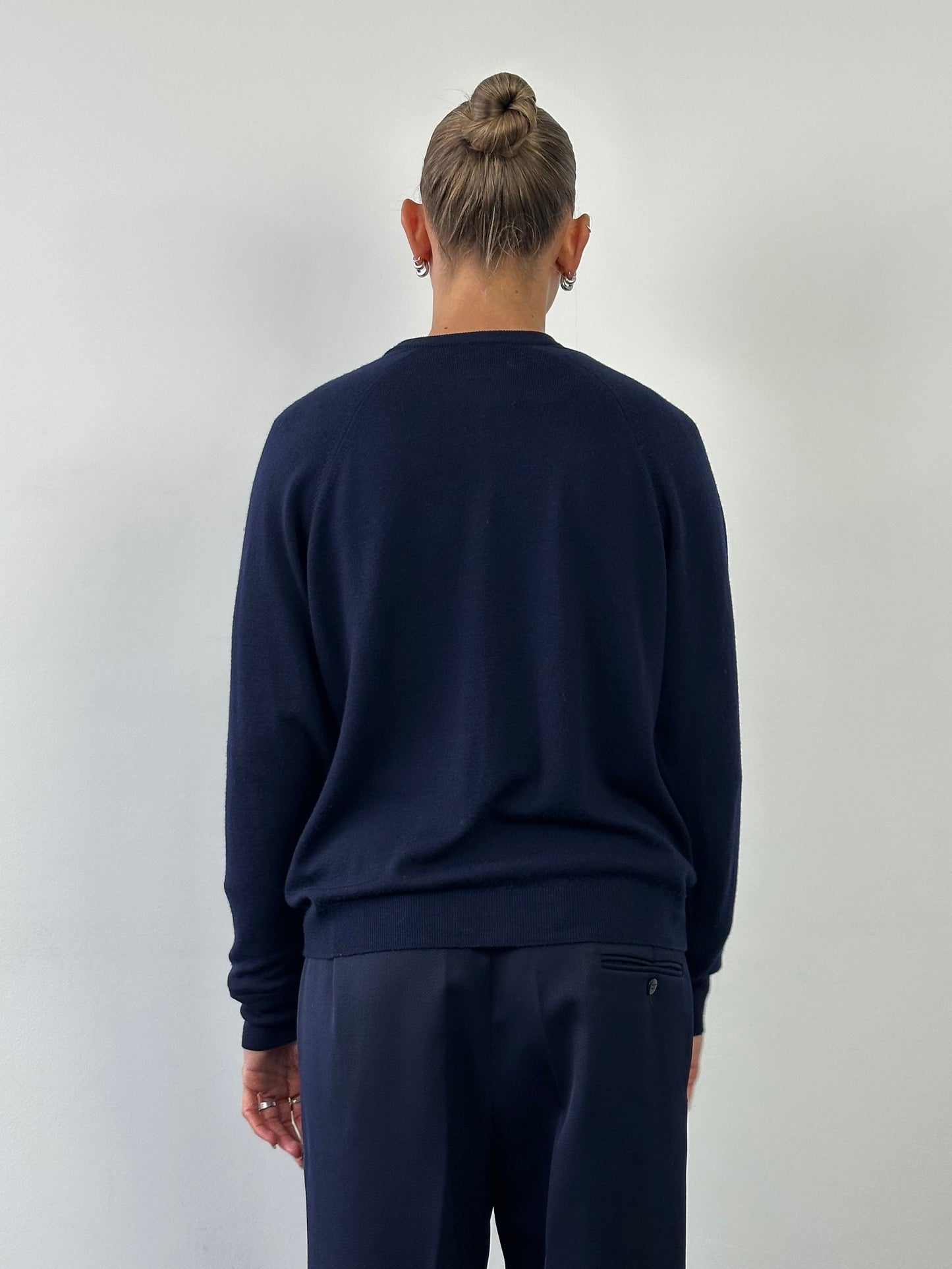 Vintage Scottish Pure Merino Wool Cardigan - M