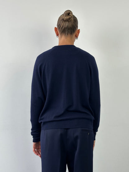 Vintage Scottish Pure Merino Wool Cardigan - M