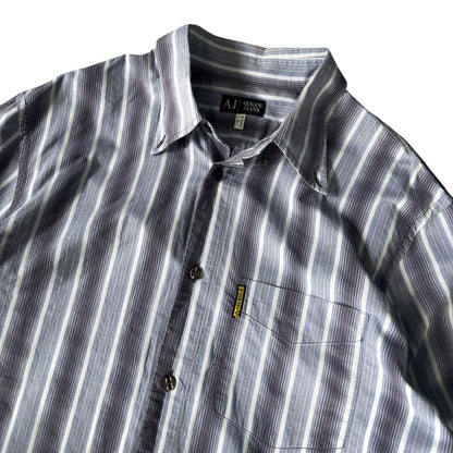 Armani Jeans 00’s Striped Cotton Shirt L | Large, Multicoloured