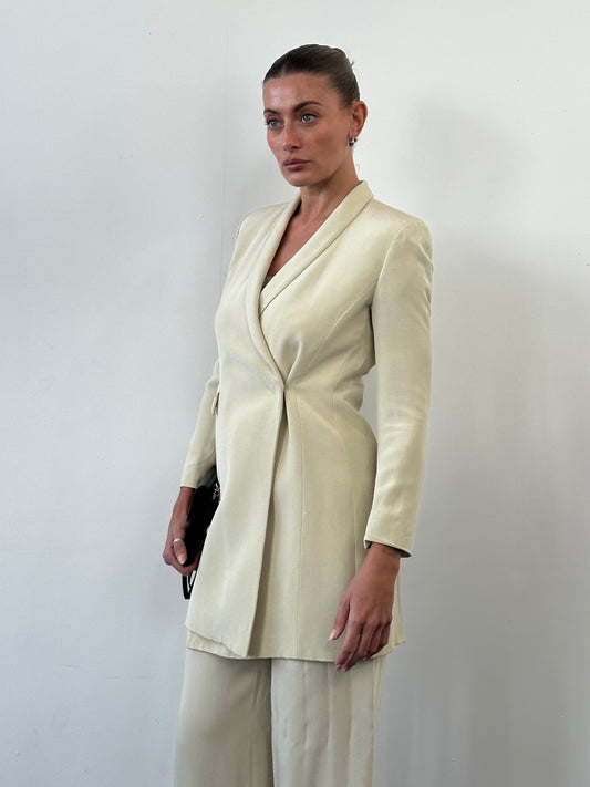 Emporio Armani 1990s Wide Leg Tailored Suit - 36R/W26