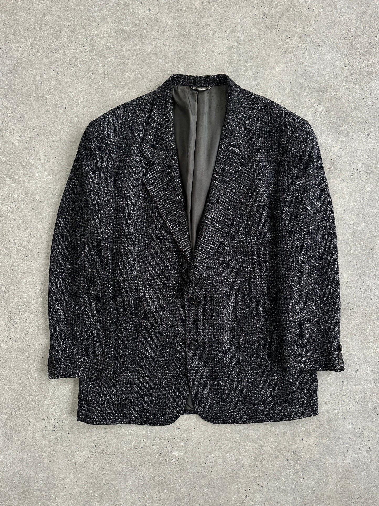 Christian Dior Monsieur 1980s Pure Wool Tweed Single Breasted Blazer - 44R/XL