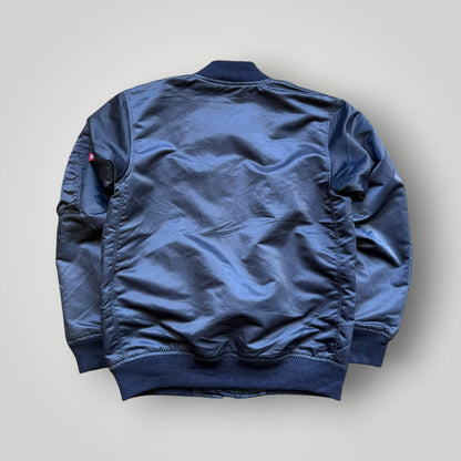 AW/10 Beams x S Double Bomber Jacket S | O/S, Navy