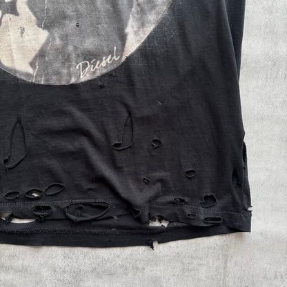 DIESEL DISTRESSED TOP | O/S, Red