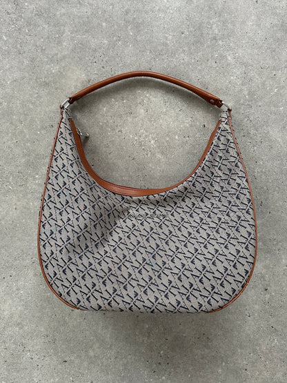 Armani Jeans Monogram Crescent Shoulder Bag