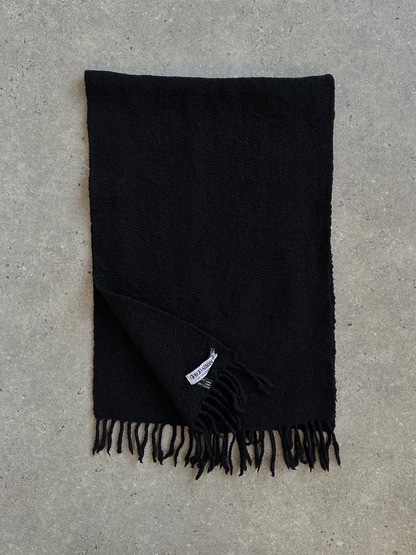 Giorgio Armani Le Collezioni 1990s Pure Wool Tassel Scarf