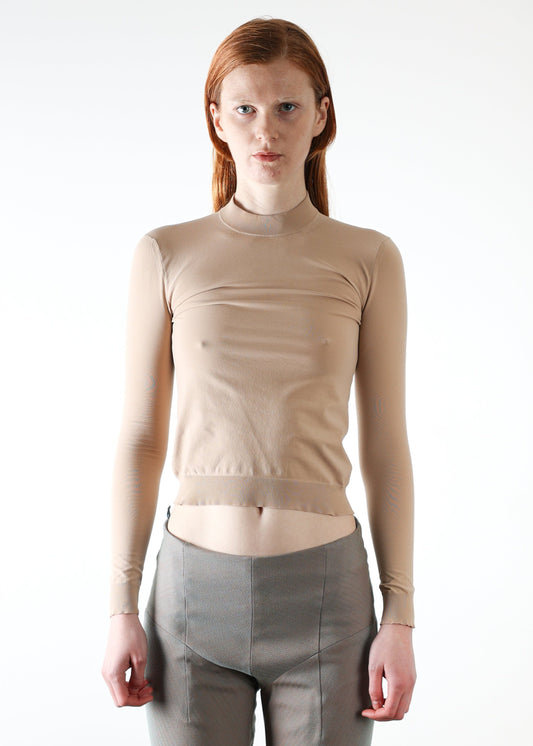 Beige Louis Vuitton Ribbed top