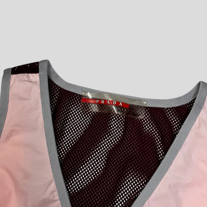 Prada Sport SS00 Nylon Mesh Technical Dress - IT44 | Medium, Pink