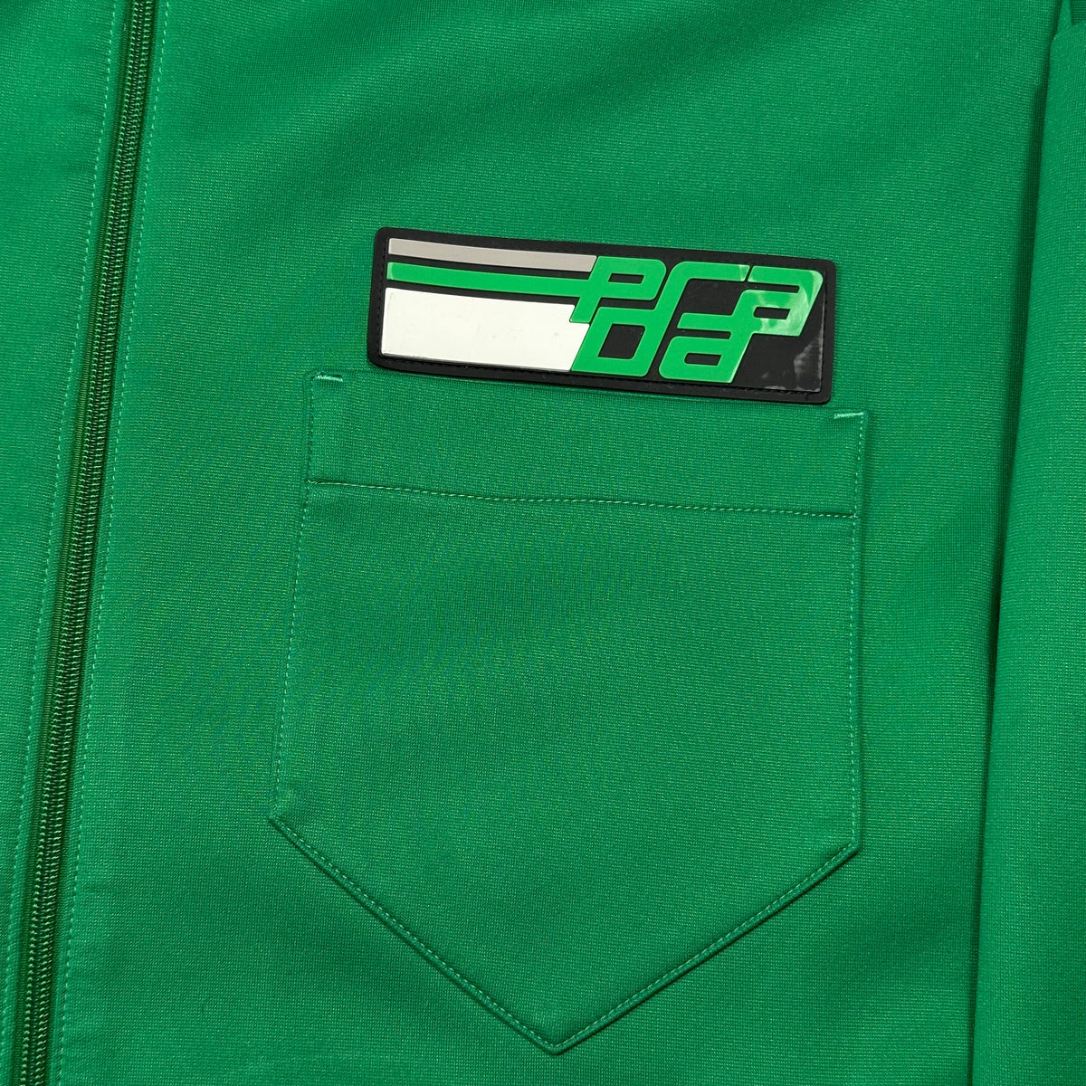 Prada 2018 Rubber Race Logo Technical Jersey Parka Jacket - XS (M) | Green