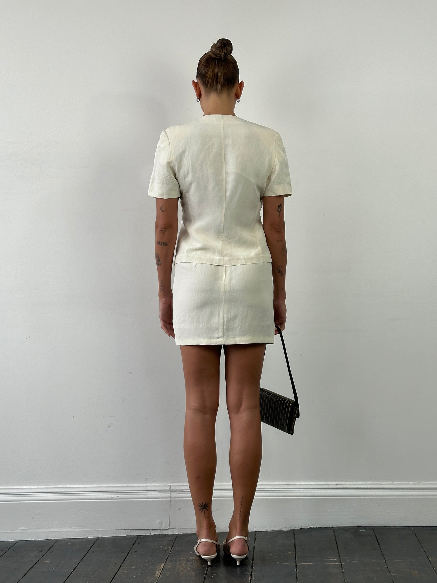 Missoni 90s Linen Silk Blazer Mini Skirt Two Piece Set - S/M