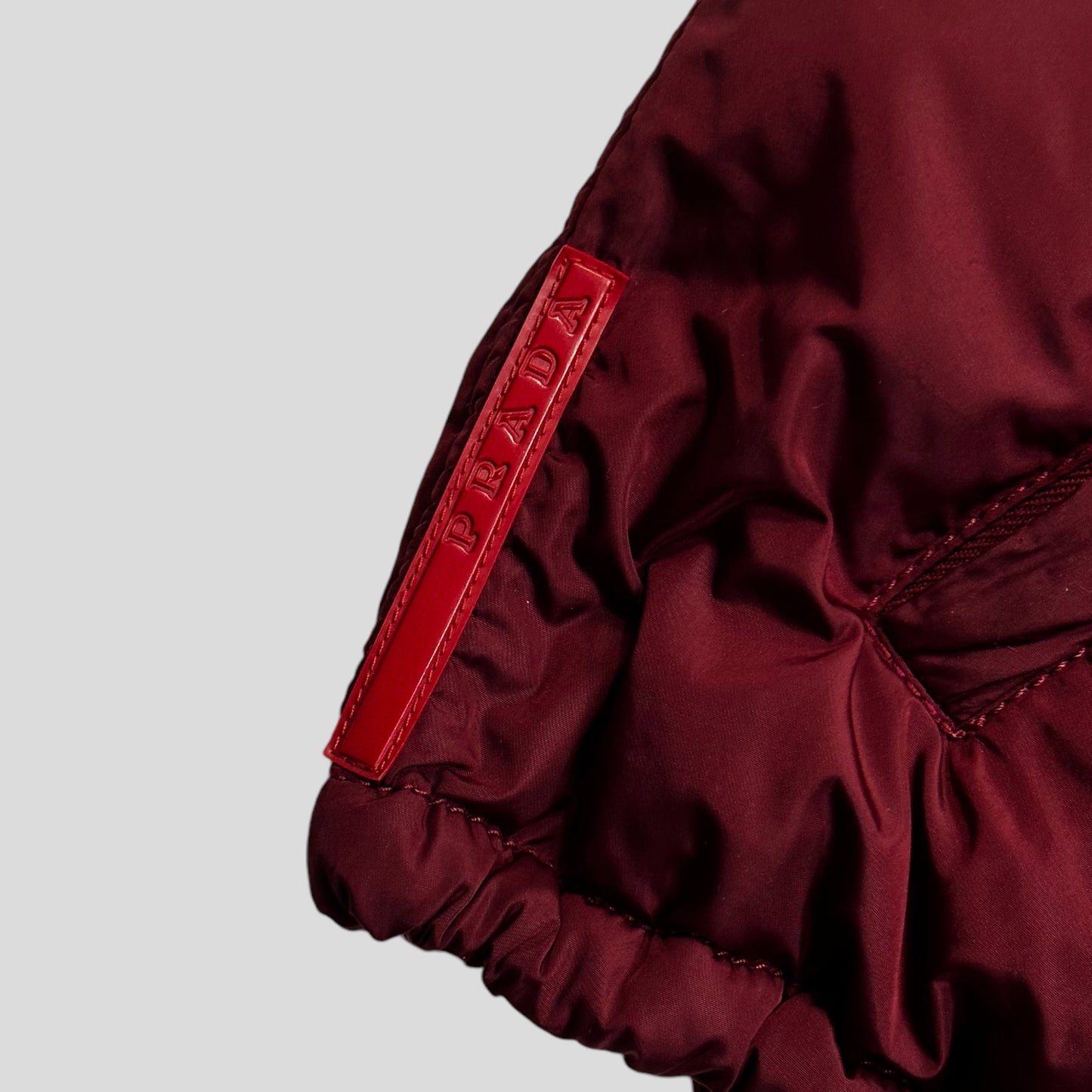 Prada Sport AW00 Nylon Down Technical Gilet Puffer - IT48 (M/L) | Default Title, Metallic Wine Red