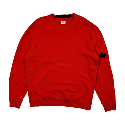 C.P. Company Orange Crewneck Goggle Sweatshirt