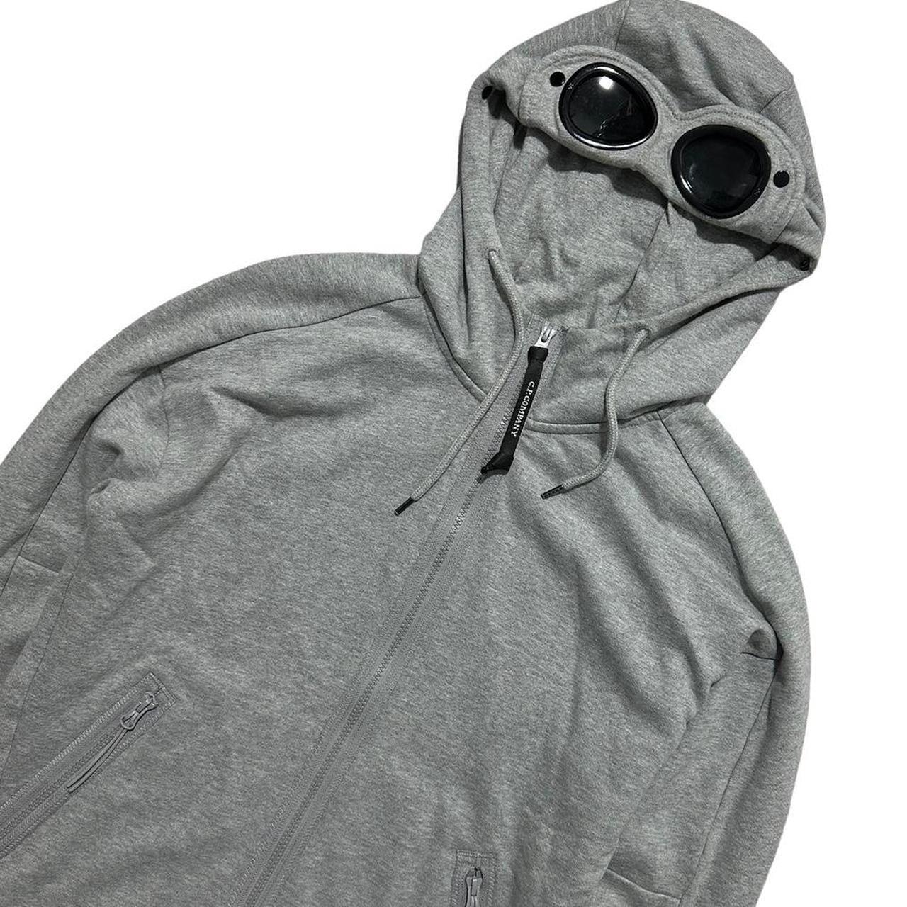 CP Company Grey Zip Up Goggle Hoodie - Known Source