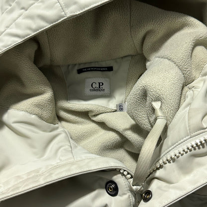 CP Company Cream Fleece Lined Heavyweight Dynatec Metropolis Jacket