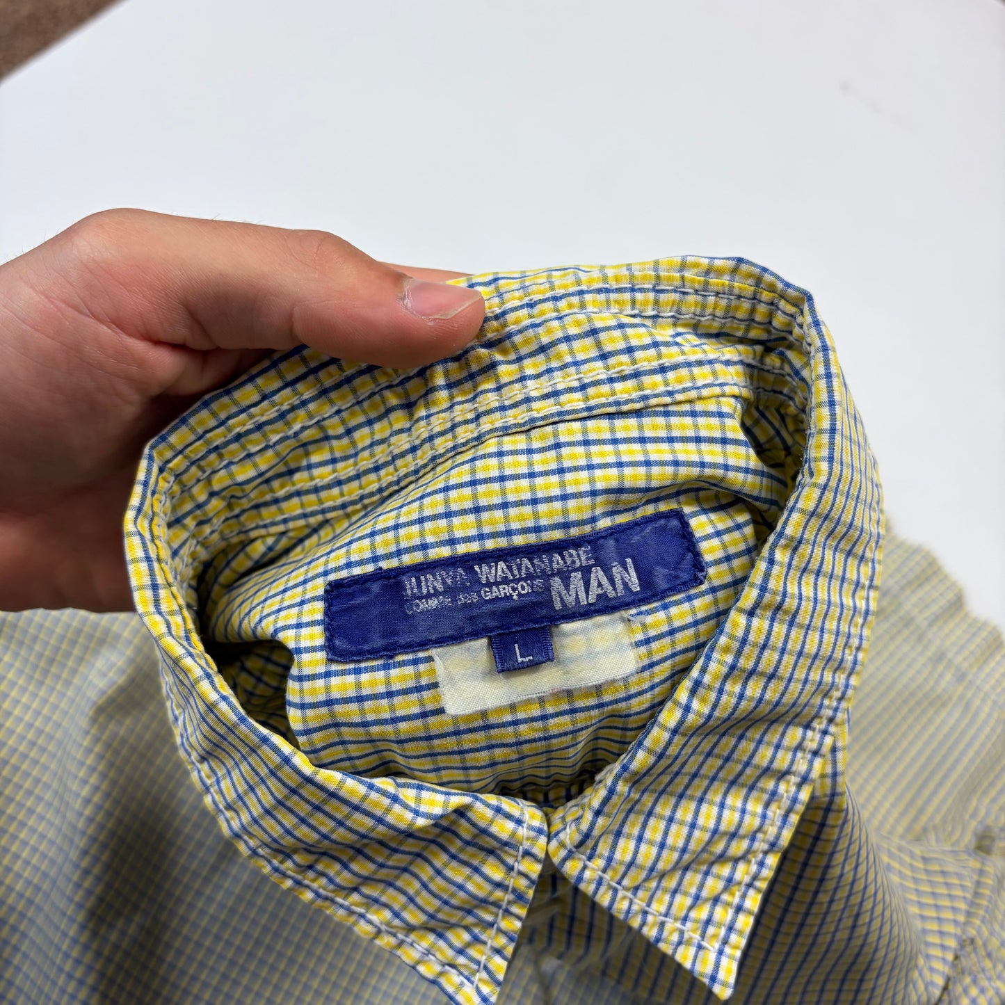 Junya Watanabe by CDG 2005 Micro-check Cargo Pocket Shirt - M/L | O/S, Multicoloured