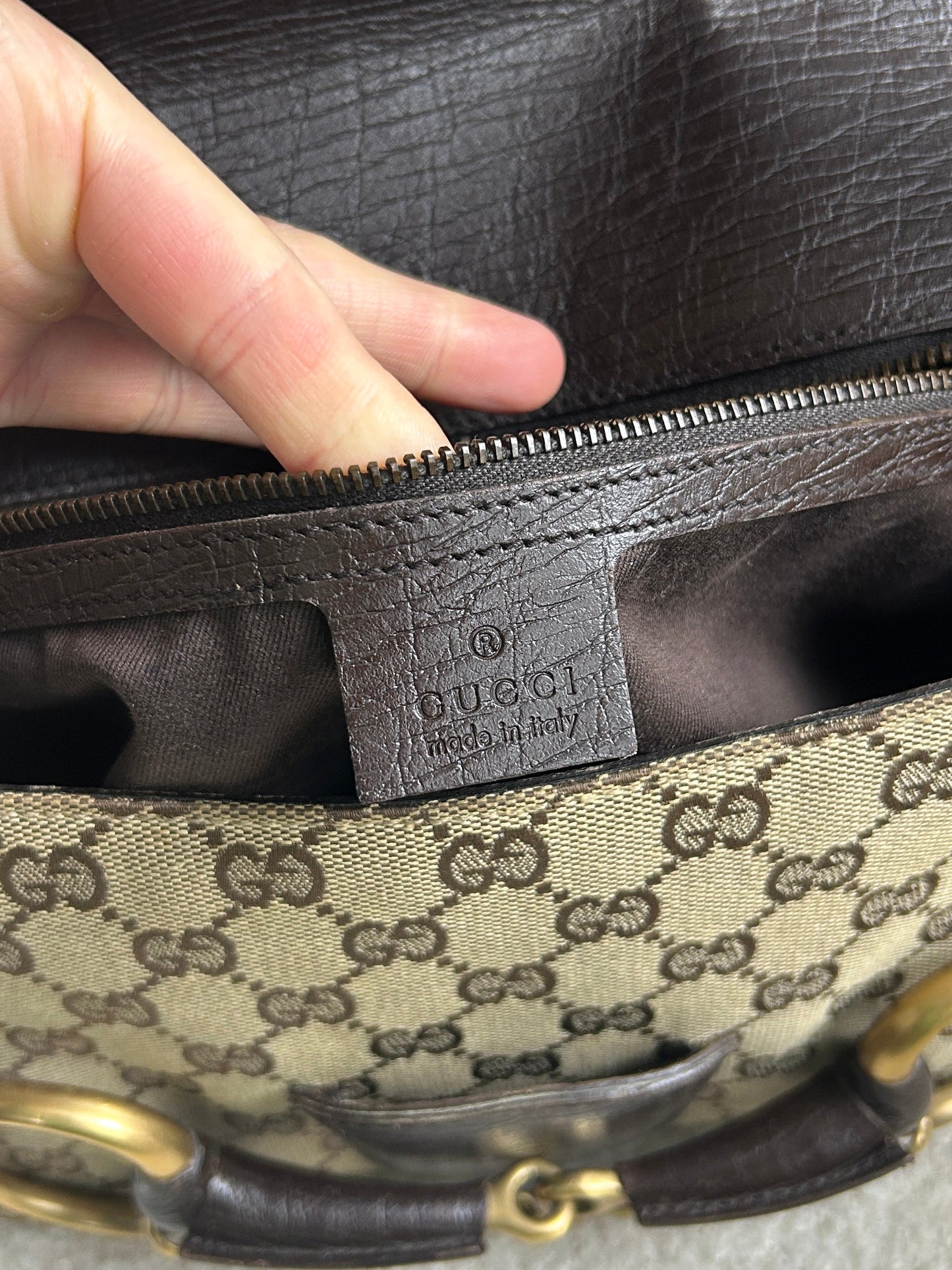 Vintage 90s Gucci Monogram Horsebit 1955 Shoulder Bag | O/S, Multicoloured