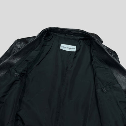 Dolce & Gabbana 00’s Leather Matrix Trench Coat Jacket - IT48 (M/L)