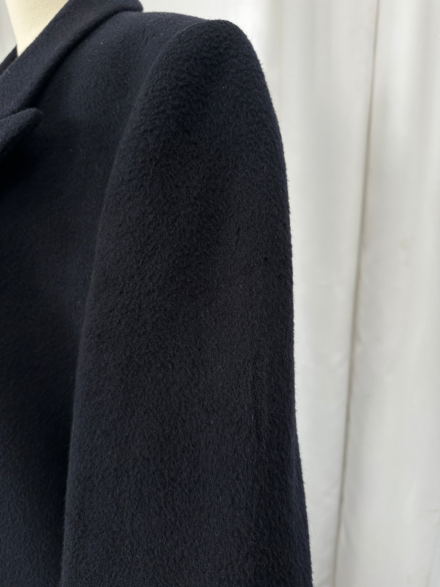 English Vintage 1990s Wool Cashmere Double Breasted Coat - XL