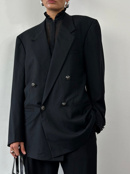 Gianni Versace 1990s Bespoke Medusa Button Double Breasted Blazer - 40R/L