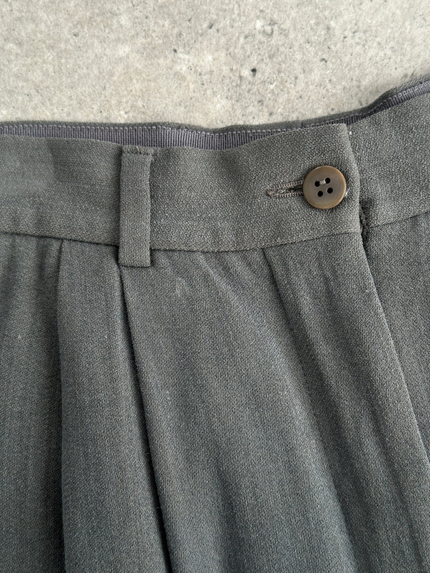 Giorgio Armani High Waisted Tapered Leg Pleated Trousers - W22