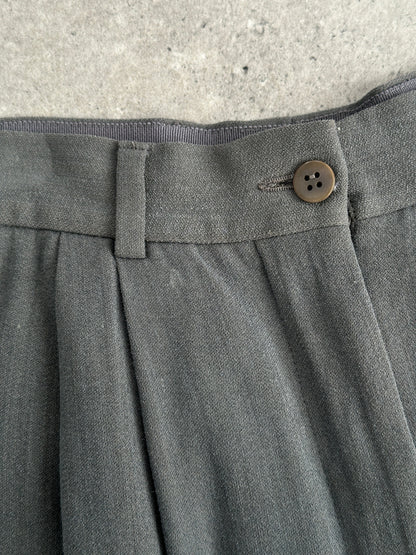 Giorgio Armani High Waisted Tapered Leg Pleated Trousers - W22