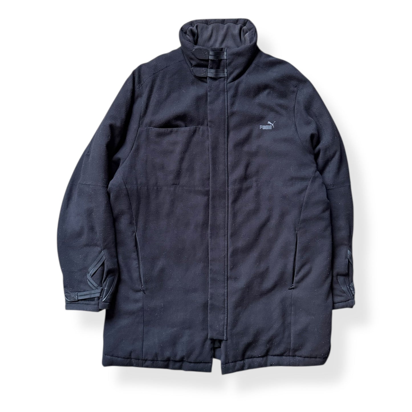 2004 Puma Mostro Wool Long Jacket  (XL) | Default Title, Black