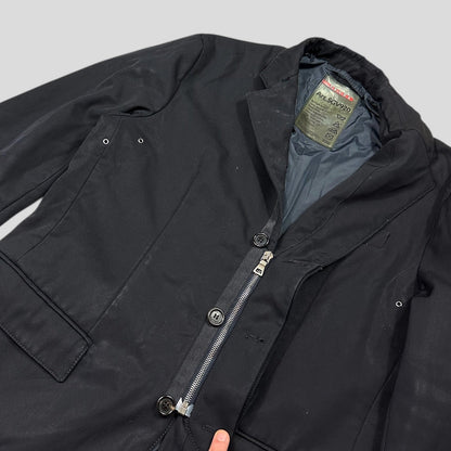 Prada Sport 2007 Wool + Leather Modular Padded Blazer Jacket - IT54 (L) | Default Title, Navy