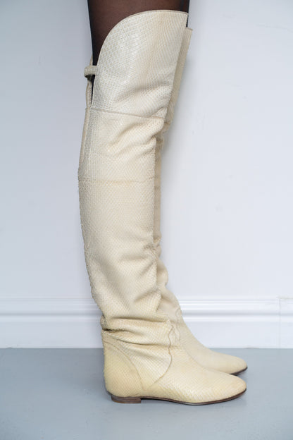 CHLOE SNAKESKIN BOOTS (EU 36) | DEFAULT TITLE, Yellow