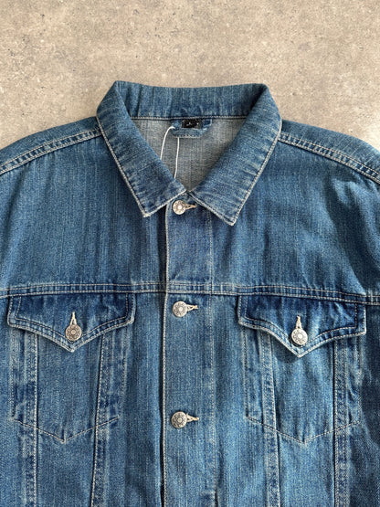 Vintage Pure Cotton Denim Jacket - XL