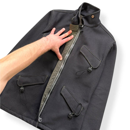 AW99/00 Maharishi Shower Repellent Asymmetric Jacket (S) | Default Title, Black