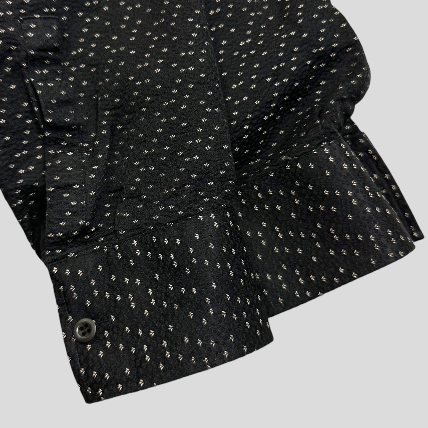 Prada Milano 00’s Textured Print Silk Shirt - M