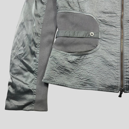 Versace 00’s VJC Astro Panelled Moto Bondage Jacket - M | Grey