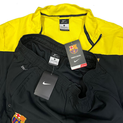 Nike 2013/14 Barcelona Tracksuit In Black & Yellow ( L )